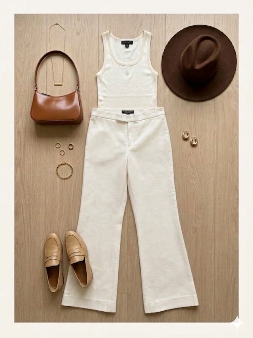 Ralph Lauren Black Label Italy Cream Wide Leg Jeans Size 32